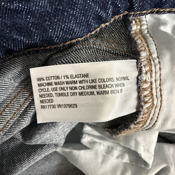 Goodfellow & Co. Men's W32 x L30 Blue Straight Recto Dark Wash Denim Jeans - Picture 4 of 5